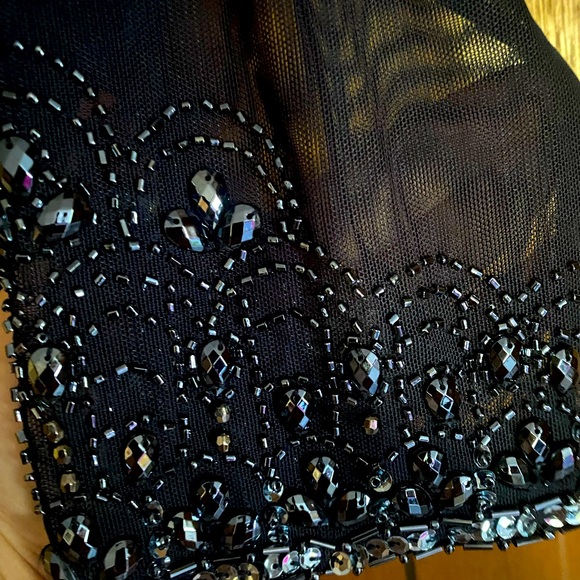 Alex Evenings Navy Blue Beaded Evening gown. Size 16. NWT - Picture 3 of 5